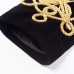 Men's Stylish Court Prince Black Velvet Gold Embroidery Blazer Suit Jacket