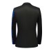 The Colorful Velvet Blue Sequins Slim Fit Blazer Suit Jacket