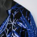 The Colorful Velvet Blue Sequins Slim Fit Blazer Suit Jacket